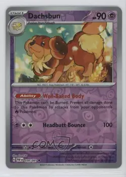 Dachsbun Reverse Foil Pokemon Scarlet & Violet Paldean Fates #039 - Image 1