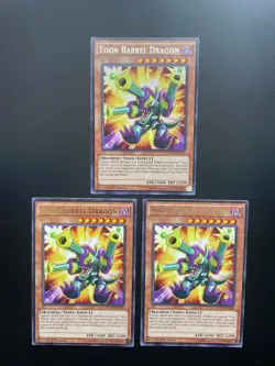 Yugioh Toon Barrel Dragon DOCS-EN038 Rare 1st Edition LP/MP X3 - Image 1
