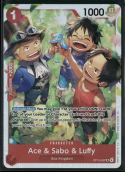 Ace & Sabo & Luffy OP13-007 - One Piece TCG Carrying On His Will SR - Image 1