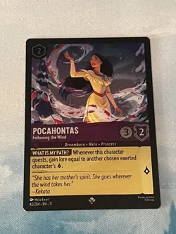 Pocahontas - Following the Wind 42/204 Sup Rare Disney Lorcana Winterspell FOIL - Image 1