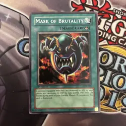 (HL) Mask of Brutality LON-020 1st Rare Card YUGIOH VLP - Image 1