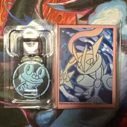 Pokemon : Chaos Rising Greninja Card Sleeves Pink Border 2026 Blue Gray - Image 1