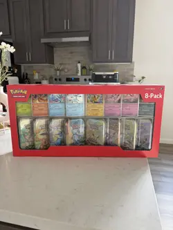 Pokemon TCG Prismatic Evolutions Costco 8 Mini-Tin Bundle w/ Promo Cards NEW - Image 1