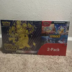 Pokemon Surging Sparks ETB + Booster Bundle Costco 2-pack Sealed - Image 1