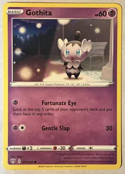 Pokemon TCG Gothita Darkness Ablaze 073/189 Regular Common Card Light Play - Image 1