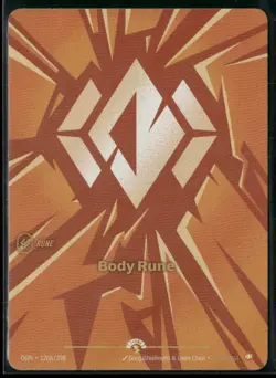 Body Rune 126b/298 Foil - RiftBound TCG Organized Play Promo Card NM - Image 1