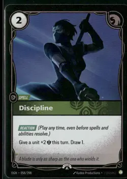 Discipline 058/298 Foil - RiftBound TCG Organized Play Promotional Cards 2025 NM - Image 1
