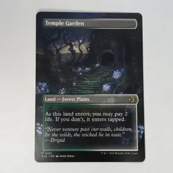 Magic: The Gathering Temple Garden ECL Land Forest Plains Annie Stegg - Image 2