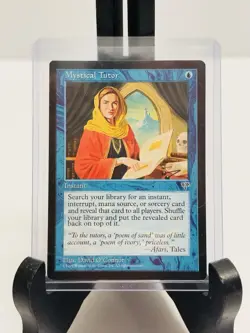 1996 MTG Magic the Gathering Mirage Mystical Tutor Vintage Uncommon Blue - Image 1