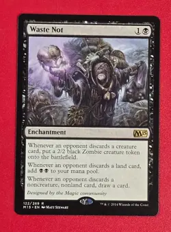 Waste Not Core Set 2015 (M15) Regular NM MTG Magic The Gathering Ships FAST - Image 1