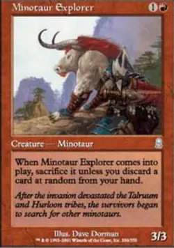 Minotaur Explorer - Foil LP, English MTG Odyssey - Image 1