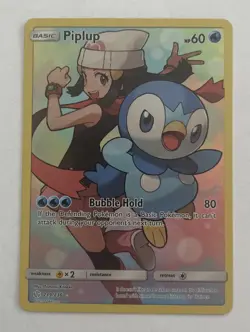 Pokemon TCG Piplup Secret Rare 239/236 Cosmic Eclipse Full Art Holo English - Image 1