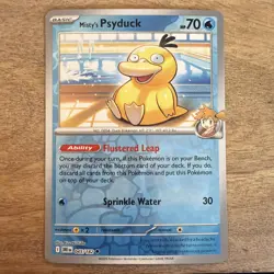 Pokemon TCG: Misty's Psyduck 45/182, Destined Rivals _ REVERSE HOLO - Image 1