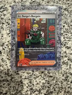 Lt. Surge’s Bargain 185/132 Secret Rare Trainer Pokemon Card NM Full Art ⚡✨🔥 - Image 1