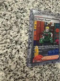 Lt. Surge’s Bargain 185/132 Secret Rare Trainer Pokemon Card NM Full Art ⚡✨🔥 - Image 2