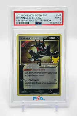 📈⭐📈2021 POKEMON SWSH BLACK STAR PROMO-ENG #144 GRENINJA-GOLD STAR PSA 9📈⭐📈 - Image 3