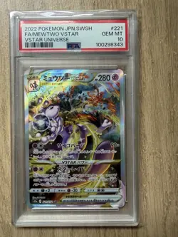 2022 POKEMON JAPANESE SWORD & SHIELD VSTAR UNIVERSE FULL ART/MEWTWO VSTAR PSA 10 - Image 1