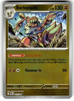 Pokemon TCG Pokemon Barbaracle 043/088 NM Reverse Holo Uncommon - Image 1