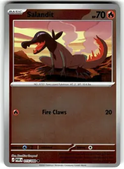 Pokemon TCG Pokemon Salandit 015/088 NM Reverse Holo Common - Image 1