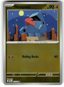 Pokemon TCG Pokemon Nosepass 037/088 NM Common Reverse Holo - Image 1
