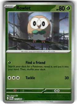 Pokemon TCG Pokemon Rowlet 010/088 NM Common Reverse Holo - Image 1
