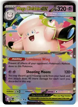 Pokemon Mega Clefable ex Double Rare 031/088 POR ME03: Perfect Order NM - Image 1