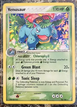 Pokemon 2006 Crystal Guardians Venusaur 28 Rare NM - Image 1
