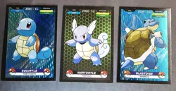 SQUIRTLE X WARTORTLE X BLASTOISE LOT - POKEMON KANTO CREALASER RARE TCG HOLO - Image 1