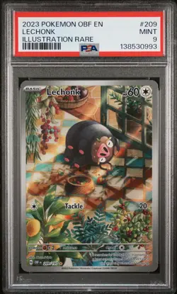Lechonk Pokemon Obf En-Obsidian Flames 209 PSA {{cardGame}} - Image 1