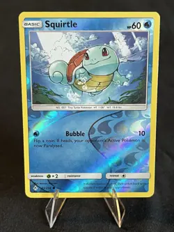 Squirtle 33/214 Sm-Unbroken Bonds Reverse Holo NM Pokemon TCG - Image 1
