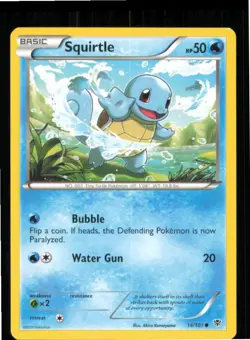 Squirtle 14/101 Common Plasma Blast Pokemon Moderately Played - Image 1