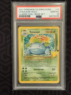 PSA 10 Venusaur Holo 15/102 Celebrations Classic Collection Pokemon 2021 - Image 1