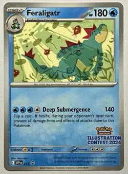 Feraligatr SVP213 (LP) Black Star Promo llustration Contest 2024 S&V Pokemon TCG - Image 1