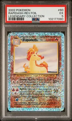 2002 Pokemon Legendary Collection Rapidash Reverse Holo #60/110 PSA 5 - Image 1