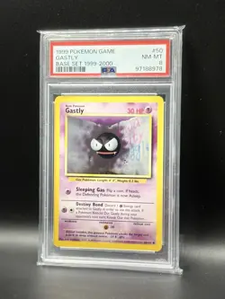 PSA 8 Gastly 50/102 1999-2000 Base Set 4th Print Pokemon TCG NM-MT - Image 1