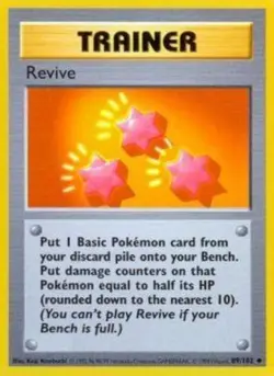 1x Revive - 89/102 - Uncommon - Shadowless Edition Heavily Played Pokemon G1 - B - Image 1