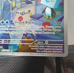 Pokemon TCG Eiscue 205/193 SV02 Paldea Evolved Illustration Rare Full Art Holo - Image 3