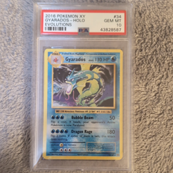Pokemon Gyarados Evolutions Holo Rare PSA 10 34/108 2016 ENG - Image 1