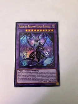 Yugioh - Veidos the Dragon of Endless Darkness - Ultra - 1st - LEDE-EN092 - NM - Image 1
