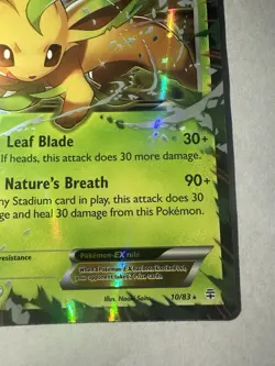 Leafeon EX 10/83 Generations Holo Foil Full Art Rare Pokemon TCG Card - Image 3
