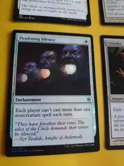 Spirit mantle, Unmake, Deafening silence,Aura of silence MTG 4 White Card. - Image 3