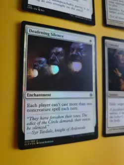 Spirit mantle, Unmake, Deafening silence,Aura of silence MTG 4 White Card. - Image 4