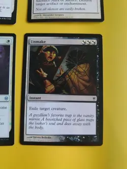 Spirit mantle, Unmake, Deafening silence,Aura of silence MTG 4 White Card. - Image 5