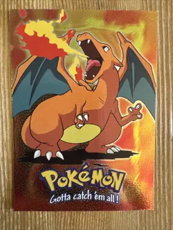 Charizard E6 of 12 Movie Edition Foil Topps 1999 Blue logo Pokemon Card Holo VLP - Image 1