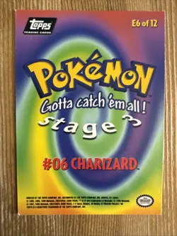 Charizard E6 of 12 Movie Edition Foil Topps 1999 Blue logo Pokemon Card Holo VLP - Image 2