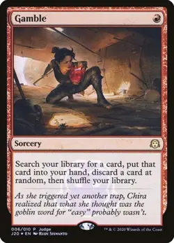 Gamble - Foil Promo Judge Gift Cards MP MTG - Image 1