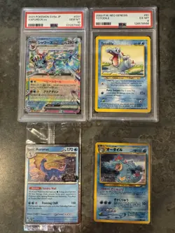 Pokemon PSA Lot Vaporeon ex PSA 10 Totodile Neo Genesis + Promo & Vintage Card - Image 1