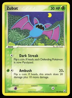 Zubat 82/109 Common Team Rocket Returns Pokemon Card - Image 1