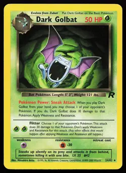 Dark Golbat 24/82 Unlimited Rare Team Rocket Pokemon Card - Image 1