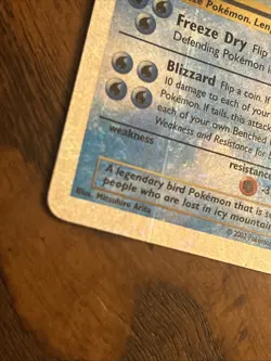 Articuno Legendary Collection Reverse Holo Card 2/110 Damaged - Image 5